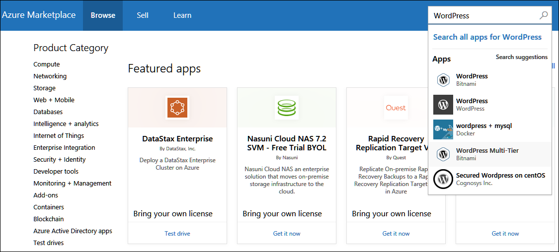 Azure Marketplace